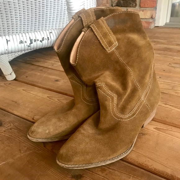 MIA Genuine Leather Brown Cowgirl Boots - Picture 1 of 12